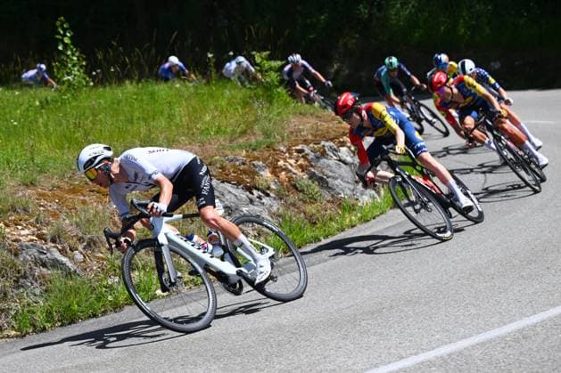 Tour Auvergne - Rhone-Alpes 2026 Stage 7 GRAND COLOMBIER, FRANCE - JUNE 13 : Bennett George (NZL) of NSN Cycling Team during stage 7 of the 78th edition of Tour Auvergne - Rhone-Alpes an UCI World Tour 2.UWT cycling road race stage for Men Elite of 133.6 km with start in La Bridoire and finish in Grand Colombier on June 13, 2026 in Grand Colombier, France, 13 06 2026 ( Motordriver Guy De Vuyst - Grand Colombier France  Copyright: xVincentxKalutx
