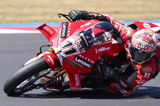 MOTORSPORTS - Superbike - Pirelli Emilia Romagna Round Photo by IPA ABACAPRESS.COM85641842 - 11 Nicolo Bulega (ITA) Ducati Panigale V4R, Aruba.It Racing - Ducati during the FIM Superbike World Championship, WM, Weltmeisterschaft Pirelli Emilia Romagna Round at the Misano World Circuit Marco Simoncelli, Misano Adriatico, Italy on June 13, 2026 during the Pirelli Emilia Romagna Round, World Superbike (SBK) race in Italy, Italy, June 13, 2026 Italy Italy  Copyright: xIPAxSport ABACAx