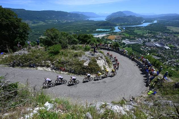 Tour Auvergne - Rhone-Alpes 2026 Stage 7 GRAND COLOMBIER, FRANCE - JUNE 13 : Illustration picture during stage 7 of the 78th edition of Tour Auvergne - Rhone-Alpes an UCI World Tour 2.UWT cycling road race stage for Men Elite of 133.6 km with start in La Bridoire and finish in Grand Colombier on June 13, 2026 in Grand Colombier, France, 13 06 2026 ( Motordriver Guy De Vuyst - Grand Colombier France  Copyright: xVincentxKalutx