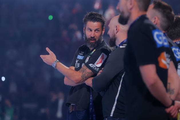 13.06.2026, xtgx, Handball, EHF Champions League Halbfinale, SC Magdeburg - Füchse Berlin v.l. Bennet Wiegert (Magdeburg, Trainer) Koeln