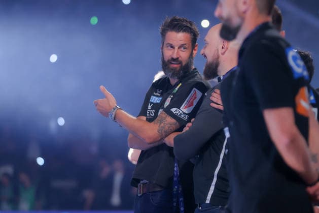 13.06.2026, xtgx, Handball, EHF Champions League Halbfinale, SC Magdeburg - Füchse Berlin v.l. Bennet Wiegert (Magdeburg, Trainer) Koeln