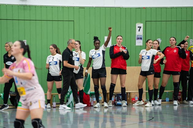 U20 Frauen-Nationalmannschaft Deutschland (GER) vs. U20 Frauen-Nationalmannschaft Spanien (SPA), Handball, Vier-Nationenturnier, 13.6.2026, Saision 2025 2026, Hannover Die U20 Frauen-Nationalmannschaft Deutschland (GER) jubelt nach einem Tor Hannover Sporthalle IGS Badenstedt Deutschland