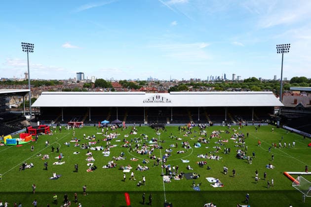 Fulham FC Picnic on the Pitch 2026. Fulham FC Picnic on the Pitch, Day One, Football, Craven Cottage, London - 13 Jun 2026London Craven Cottage United Kingdom  Copyright: xJamesxMarsh Shutterstockx 16924169cn