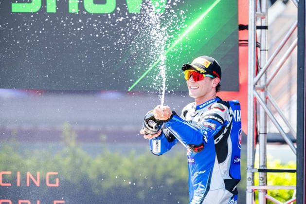 IPA85643514 - Albert Arenas (ESP) finishes second in WorldSSP Race 1 – SUPERBIKE Pirelli Emilia Romagna Round. At the Misano World Circuit Marco Simoncelli in Misano Adriatico, RN, Italy. On June 13, 2026.  Copyright: xRiccardoxSpadettoxDexPaulis IPAxSportx xx 85643514