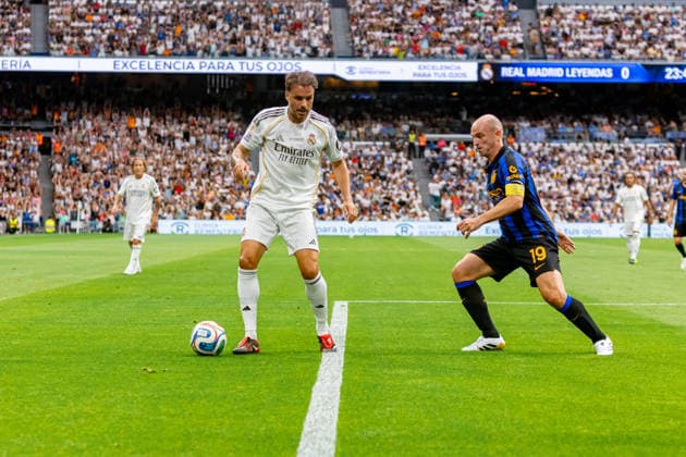 ESP: Corazon Classic Match 2026 Real Madrid Leyendasv Inter Legends Pedro Leon of Real Madrid during Corazon Classic Match 2026 between Real Madrid Leyendas v Inter Legends played at Santiago Bernabeu Stadium, Madrid on June 13, 2026 in Spain; Madrid Spain Futbol