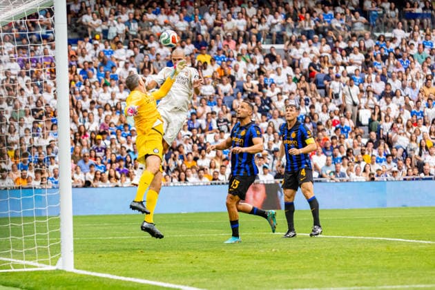 ESP: Corazon Classic Match 2026 Real Madrid Leyendasv Inter Legends Pepe scores goal to Real Madrid and celebrating during Corazon Classic Match 2026 between Real Madrid Leyendas v Inter Legends played at Santiago Bernabeu Stadium, Madrid on June 13, 2026 in Spain; Madrid Spain Futbol
