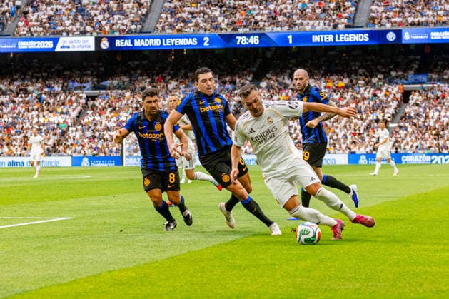 ESP: Corazon Classic Match 2026 Real Madrid Leyendasv Inter Legends David Barral of Real Madrid during Corazon Classic Match 2026 between Real Madrid Leyendas v Inter Legends played at Santiago Bernabeu Stadium, Madrid on June 13, 2026 in Spain; Madrid Spain Futbol