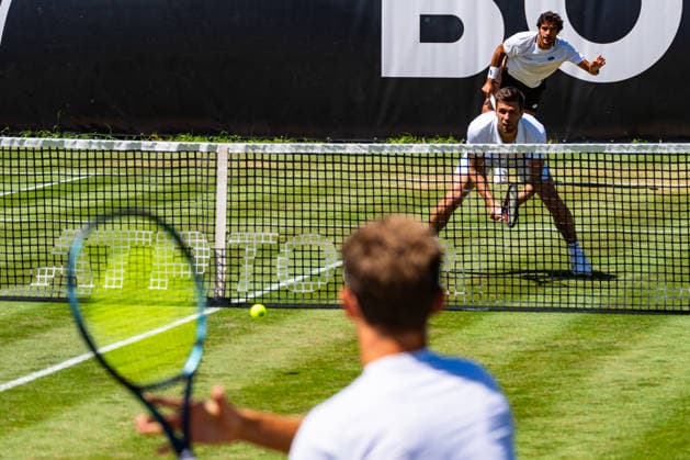 Stuttgart, GERMANY - June 13: Francisco Cabral (POR) and Nicola Mektic (CRO) during the Singles Match between Francisco Cabral (POR) and Nicola Mektic (CRO) vs. Daniil Glinka (EST) and Stefanos Sakellaridis (GRC) at BOSS OPEN 2026, Tennisanlage Weissenhof on June 13, 2026 in Stuttgart, Germany. Baden-Württemberg Germany Copyright: xTimoxSteinx