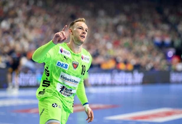 Jubel Mathias GIDSEL (B). Halbfinale SC Magdeburg (MD) vs Füchse Berlin, am 13.06.2026 Männer Handball EHF Champions League Final4 2026, vom 13.06. - 14.06.2026 in Köln Deutschland. Lanxess Arena