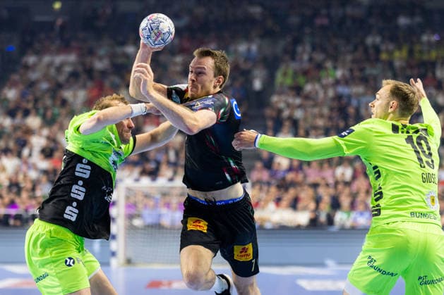 Felix CLAAR (SC Magdeburg, 07) erzielt ein Tor, Aktion, Torwurf GER, SC Magdeburg vs. Fuechse Berlin, Handball, TruckScout24 EHF FINAL4 2026, Halbfinale, Spielzeit 2025 2026, 13.06.2026, GER, SC Magdeburg vs. Fuechse Berlin, Handball, TruckScout24 EHF FINAL4 2026, Halbfinale, Spielzeit 2025 2026, 13.06.2026, Koeln