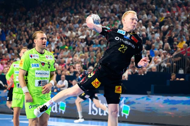 Koeln, Deutschland: Handball EHF CL Final 4 - Halbfinale - SC Magdeburg - Fuechse Berlin Magnus Saugstrup Jensen(SC Magdeburg) Koeln Lanxess Arena Nordrhein-Westfalen Deutschland