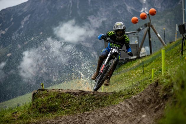 Whoop UCI Mountainbike World Series Leogang Downhill WILSON Reece AON RACINGat Whoop UCI Mountainbike World Series Leogang Downhill, 13.06.2026,in Leogang,AUT Foto: Sebastian Sternemann