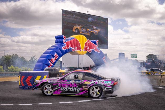 REPRO FREE *PRESS RELEASE NO REPRODUCTION FEE* EDITORIAL USE ONLY Red Bull Drift Pursuit, Mondello Park 13 6 2026 Four Irish drivers earned their shot on the pro stage of Red Bull Drift Masters at Mondello Park on Saturday, after standout performances in Red Bull Drift Pursuit. Ireland™s top amateur drifters secured coveted wildcard entries into Red Bull Drift Masters qualifying, lining up alongside some of the Ä™s biggest names for a chance to prove themselves at the highest level. Pictured in action during Red Bull Drift Pursuit at Mondello Park is Dean Davey from Galway Dean Davey from Galway 13 6 2026  Copyright: x INPHO RedxBullxContentxPool MorganxTreacyx MT2_3683