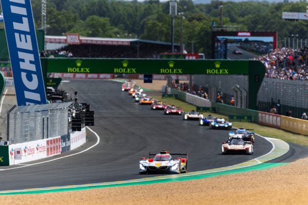 IPA85645144 - The 27 Aston Martin Vantage AMR LMGT3 of the Heart of Racing Team, driven by Ian JAMES (USA), Zack ROBICON (USA) and Mattia DRUDI (RSM), in action during the 94th 24 Hours of Le Mans, a round of the FIA World Endurance Championship, at the Circuit des 24 Heures du Mans on June 11, 2026, in Le Mans, France. during the WEC - 24 Hours of Le Mans, an endurance race in France, June 13, 2026  Copyright: xDanielexPaglino IPAxSportx xx 85645144