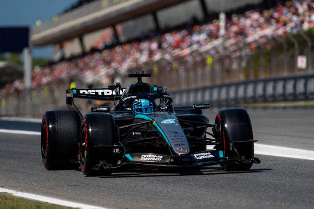 ESP, MSC Cruises Grand Prix von Barcelona-Katalonien, Qualifying Day, Formel 1 Weltmeisterschaft Saison 2026 13.06.2026, Circuit de Barcelona Catalunya, Barcelona, ESP, MSC Cruises Grand Prix von Barcelona-Katalonien, Qualifying Day, Formel 1 Weltmeisterschaft Saison 2026, George Russell (Mercedes-AMG Petronas F1 Team, Großbritannien, 63) im F1 W17