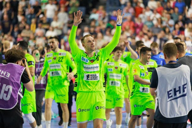 Mathias GIDSEL (Fuechse Berlin, 19) Jubel, Freude, Leidenschaft, Erfolg, Emotion, Begeisterung, positive Emotionen GER, SC Magdeburg vs. Fuechse Berlin, Handball, TruckScout24 EHF FINAL4 2026, Halbfinale, Spielzeit 2025 2026, 13.06.2026, GER, SC Magdeburg vs. Fuechse Berlin, Handball, TruckScout24 EHF FINAL4 2026, Halbfinale, Spielzeit 2025 2026, 13.06.2026, Koeln