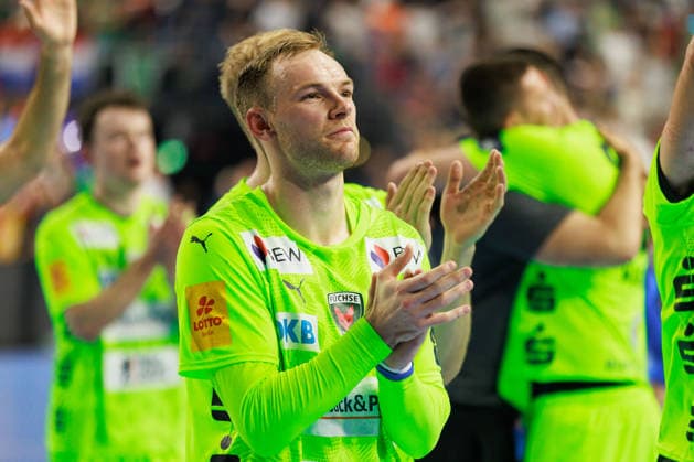 Mathias GIDSEL (Fuechse Berlin, 19) Jubel, Freude, Leidenschaft, Erfolg, Emotion, Begeisterung, positive Emotionen GER, SC Magdeburg vs. Fuechse Berlin, Handball, TruckScout24 EHF FINAL4 2026, Halbfinale, Spielzeit 2025 2026, 13.06.2026, GER, SC Magdeburg vs. Fuechse Berlin, Handball, TruckScout24 EHF FINAL4 2026, Halbfinale, Spielzeit 2025 2026, 13.06.2026, Koeln