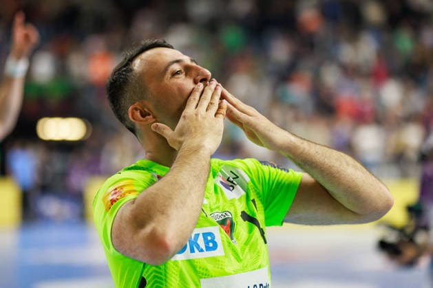 Aitor ARINO (Fuechse Berlin, 14) freut sich GER, SC Magdeburg vs. Fuechse Berlin, Handball, TruckScout24 EHF FINAL4 2026, Halbfinale, Spielzeit 2025 2026, 13.06.2026, GER, SC Magdeburg vs. Fuechse Berlin, Handball, TruckScout24 EHF FINAL4 2026, Halbfinale, Spielzeit 2025 2026, 13.06.2026, Koeln