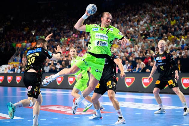 Koeln, Deutschland: Handball EHF CL Final 4 - Halbfinale - SC Magdeburg - Fuechse Berlin Max Darj (Berlin) Koeln Lanxess Arena Nordrhein-Westfalen Deutschland