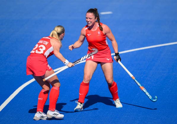 England Women v Germany Women Women s FIH Pro League England Women celebrate a late consolation goal during the Women s FIH Pro League match at Lee Valley Hockey Tennis Centre, Stratford 13 06 2026 UK Newspapers OUT Copyright: xGraemexWilcocksonx FIL-23552-0004