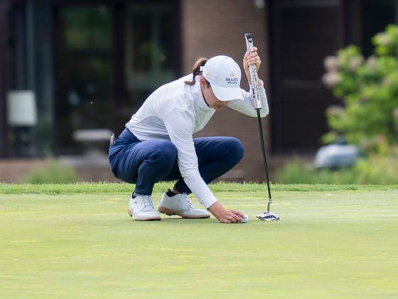MIDLAND, MI - JUNE 13: Lindy Duncan prepares to putt the ball during round three of the LPGA, Golf Damen Dow Championship on June 13, 2026, at Midland Country Club in Midland, Michigan. (Photo by Joseph Weiser Icon Sportswire) GOLF: JUN 13 LPGA Dow Championship EDITORIAL USE ONLY Icon2606130143