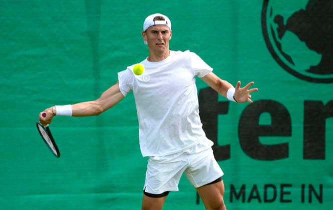 photo : Tom GENTZSCH (GER) Tennis-Turnier Terra Wortmann Cup - Qualifikationsrunde - im Gerry Weber Sportpark in Halle Westfalen am Sa. 13.06.2026
