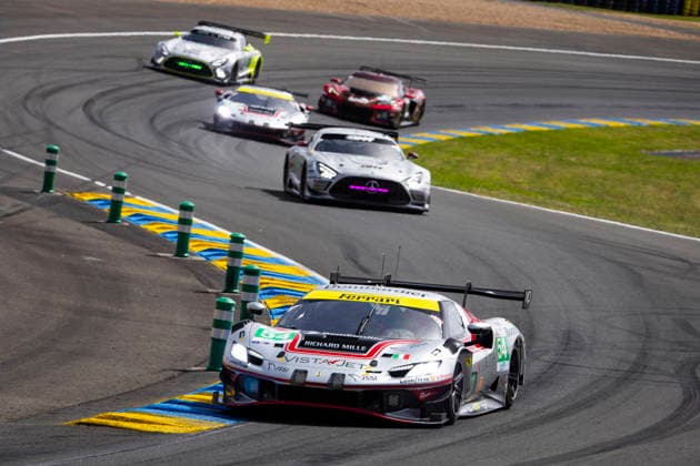 24 HEURES DU MANS 2026 - RACE - SATURDAY 54 CASTELLACCI Francesco (ita), FLOHR Thomas (sui), RIGON Davide (ita), Vista AF Corse, Ferrari 296 GT3 Evo 54, LM GT3, action during the 24 Hours of Le Mans 2026, 3rd round of the 2026 FIA World Endurance Championship, on June 13, 2026 on the Circuit des 24 Heures du Mans in Le Mans, France - Le MansFrance  Copyright: xJULIENxDELFOSSEx