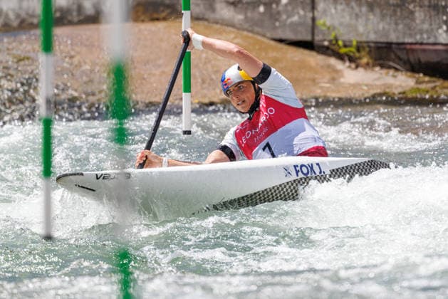 Jessica Fox (AUS) bei ICF CANOE SLALOM WORLD CUP, Kanusport, Frauen, Canadier, 2026, am 13.06.2026 in Augsburg, Eiskanal. Bayern Deutschland *** Jessica Fox AUS at ICF CANOE SLALOM WORLD CUP, Canoeing, Women, Canoeing, 2026, on 13 06 2026 in Augsburg, Eiskanal Bayern Germany