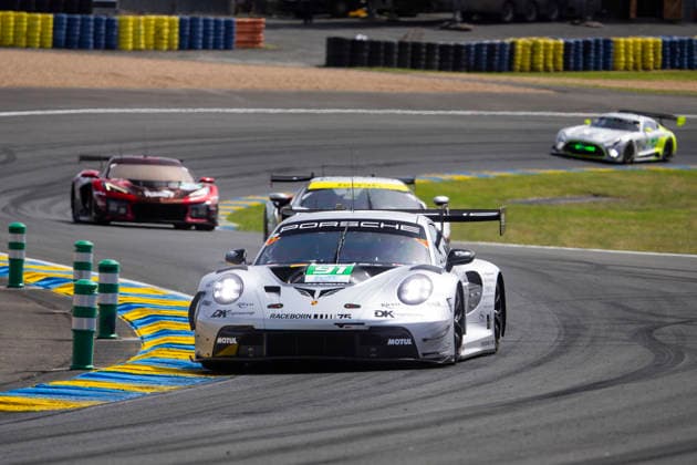 24 HEURES DU MANS 2026 - RACE - SATURDAY 91 COTTINGHAM James (gbr), BOGUSLAVSKIY Timur, GUVEN Ayhancan (tur), Manthey DK Engineering, Porsche 911 GT3 R LMGT3 91, LM GT3, action during the 24 Hours of Le Mans 2026, 3rd round of the 2026 FIA World Endurance Championship, on June 13, 2026 on the Circuit des 24 Heures du Mans in Le Mans, France - Le MansFrance  Copyright: xJULIENxDELFOSSEx