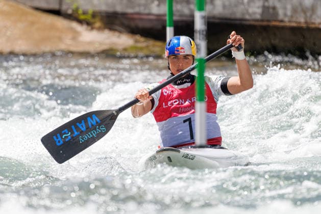 Jessica Fox (AUS) bei ICF CANOE SLALOM WORLD CUP, Kanusport, Frauen, Canadier, 2026, am 13.06.2026 in Augsburg, Eiskanal. Bayern Deutschland