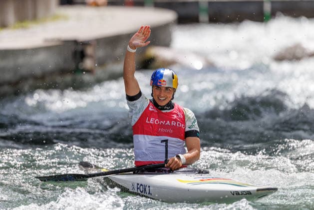 Jessica Fox (AUS) bei ICF CANOE SLALOM WORLD CUP, Kanusport, Frauen, Canadier, 2026, am 13.06.2026 in Augsburg, Eiskanal. Bayern Deutschland