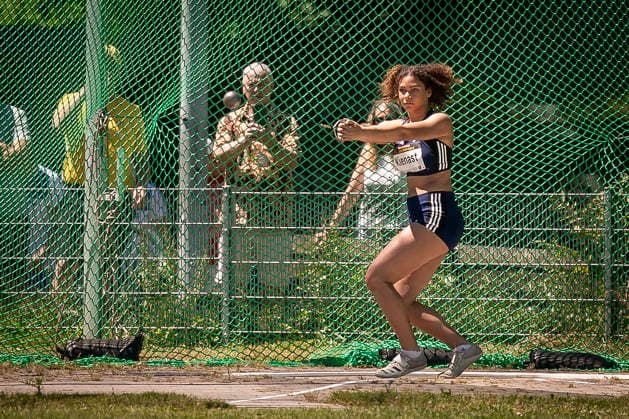 MANNHEIM, GERMANY - JUNE 13, 2026 : Nova Queen Kienast (GER Berlin Athletics Capital Club) competing in the women’s U20 hammer throw during the Juniorengala 2026 at Michael-Hoffmann-Stadion on June 13, 2026 in Mannheim, Germany. Baden-Wuerttemberg Germany Copyright: xAxelxKohringx