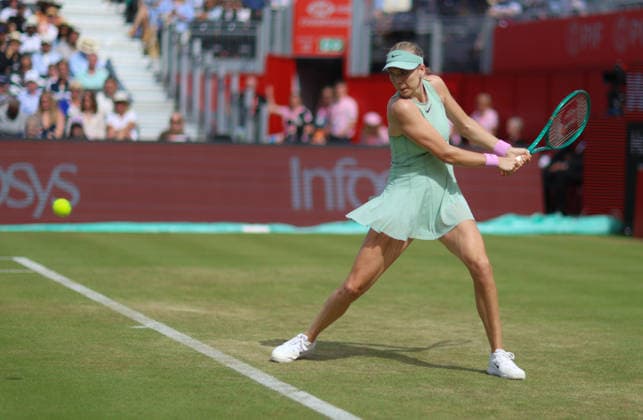 2026 HSBC Tennis Championships, Queens Club, London, UK - 13 06 2026 Katie Boulter (GBR) in action during her Semi Final match against Donna Vekic (SRB) in the 2026 HSBC Championship at Queens, London London Queens Club London GBR Copyright: xMarkxGreenwoodx