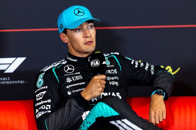 George Russell Pole Position Grand Prix von Barcelona-Catalunya (Mercedes-AMG Petronas F1 Team, Großbritannien, 63), ESP, Formel 1 Weltmeisterschaft, Grand Prix von Barcelona-Catalunya, Circuit de Barcelona-Catalunya, Qualifying Day, Saison 2026, 13.06.2026 ESP, Formel 1 Weltmeisterschaft, Grand Prix von Barcelona-Catalunya, Circuit de Barcelona-Catalunya, Qualifying Day, Saison 2026, 13.06.2026 Barcelona