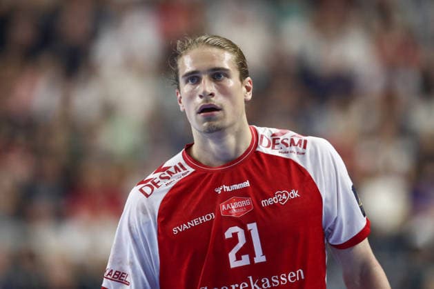 13.06.2025, xtgx, Handball, EHF Champions League Halbfinale, Aalborg Handbold - FC Barcelona, Barca v.l. Juri Knorr (Aalborg, 21) Portrait, Portraet, Einzelbild Koeln