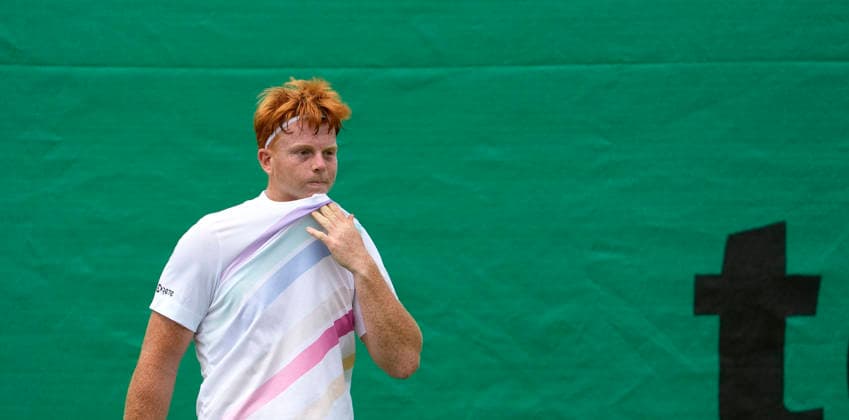 photo : Jamie McKenzie (GER) verliert in 3 Sätzen Tennis-Turnier Terra Wortmann Cup - Qualifikationsrunde - im Gerry Weber Sportpark in Halle Westfalen am Sa. 13.06.2026