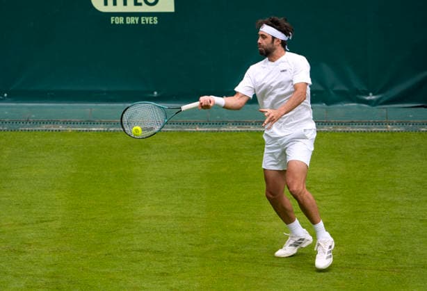 photo : Nikoloz Basilashvili (GEO) Tennis-Turnier Terra Wortmann Cup - Qualifikationsrunde - im Gerry Weber Sportpark in Halle Westfalen am Sa. 13.06.2026