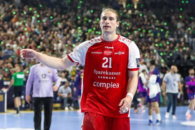 13.06.2026 ,xgox, Handball - EHF Champions League Halbfinale Aalborg Handbold - FC Barcelona, Barca emspor, v.l. Juri Knorr (Aalborg, 21) enttaeuscht, schaut enttaeuscht, niedergeschlagen, disappointed Köln