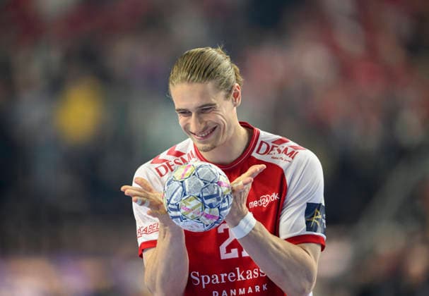 Juri Knorr (AH) Aktion. Halbfinale Aalborg Handbold (AH) vs Barca, am 13.06.2026 Männer Handball EHF Champions League Final4 2026, vom 13.06. - 14.06.2026 in Köln Deutschland. Lanxess Arena