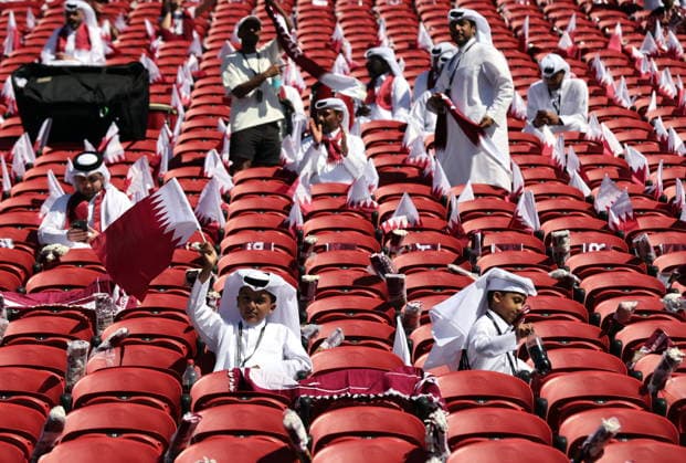 FIFA World Cup, WM, Weltmeisterschaft, Fussball 2026 - Group B - Qatar vs Switzerland Supporters of Qatar prior to the FIFA World Cup 2026 group stage match Qatar against Switzerland, in San Francisco, USA, 13 June 2026. SAN FRANCISCO United States  Copyright: xBENJAMINxFANJOYx