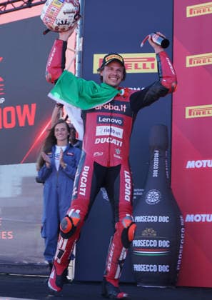 Foto Alessandro La Rocca LaPresse 13-06-2026, Misano World Circuit Marco Simoncelli Motociclismo-WSBK Fim Superbike World Championship, WM, Weltmeisterschaft Pirelli Emilia Romagna Round 12-14-June 2026 Gara1 nella foto:1cl.NicolÃ² Bulega -Ducati Panigale V4R- Aruba.it Racing Photo Alessandro La Rocca LaPresse 2025 13 june, Misano World Circuit Marco Simoncelli Sport- Motorcycling - WSBK Fim Superbike World Championship-Pirelli Emilia Romagna Round-12-14-June 2026- Race1 in the photo: 1cl.NicolÃ² Bulega -Ducati Panigale V4R- Aruba.it Racing  Copyright: xAlessandroxLaxRoccax xLaPressex