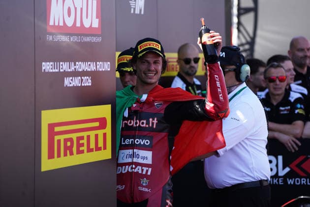 Foto Alessandro La Rocca LaPresse 13-06-2026, Misano World Circuit Marco Simoncelli Motociclismo-WSBK Fim Superbike World Championship, WM, Weltmeisterschaft Pirelli Emilia Romagna Round 12-14-June 2026 Gara1 nella foto:1cl.NicolÃ² Bulega -Ducati Panigale V4R- Aruba.it Racing Photo Alessandro La Rocca LaPresse 2025 13 june, Misano World Circuit Marco Simoncelli Sport- Motorcycling - WSBK Fim Superbike World Championship-Pirelli Emilia Romagna Round-12-14-June 2026- Race1 in the photo: 1cl.NicolÃ² Bulega -Ducati Panigale V4R- Aruba.it Racing  Copyright: xAlessandroxLaxRoccax xLaPressex