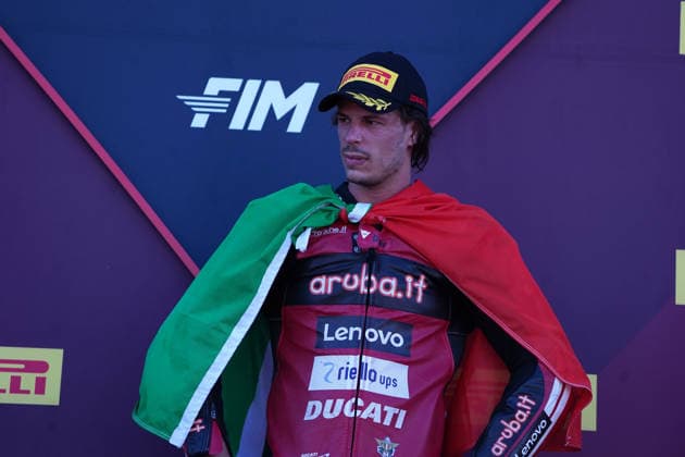 Foto Alessandro La Rocca LaPresse 13-06-2026, Misano World Circuit Marco Simoncelli Motociclismo-WSBK Fim Superbike World Championship, WM, Weltmeisterschaft Pirelli Emilia Romagna Round 12-14-June 2026 Gara1 nella foto:1cl.NicolÃ² Bulega -Ducati Panigale V4R- Aruba.it Racing Photo Alessandro La Rocca LaPresse 2025 13 june, Misano World Circuit Marco Simoncelli Sport- Motorcycling - WSBK Fim Superbike World Championship-Pirelli Emilia Romagna Round-12-14-June 2026- Race1 in the photo: 1cl.NicolÃ² Bulega -Ducati Panigale V4R- Aruba.it Racing  Copyright: xAlessandroxLaxRoccax xLaPressex