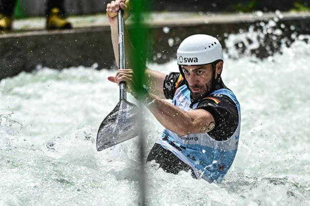 ICF Canoe Slalom World Cup - 13.06.2026, Eis Kanal, Augsburg Sideris Tasiadis (GER), Augsburg, 13.06.2026 - Canoe World Cup, Slalom K1, Augsburg, Eis Kanal