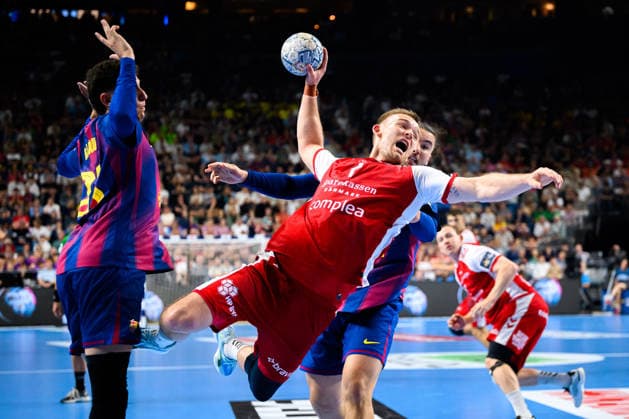 Koeln, Deutschland: Handball EHF CL Final 4 - Halbfinale - Aalborg Handbold - Barca Thomas Arnoldsen (Aalborg) Koeln Lanxess Arena Nordrhein-Westfalen Deutschland