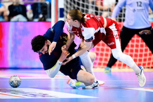 Koeln, Deutschland: Handball EHF CL Final 4 - Halbfinale - Aalborg Handbold - Barca Juri Knorr (Aalborg) Koeln Lanxess Arena Nordrhein-Westfalen Deutschland