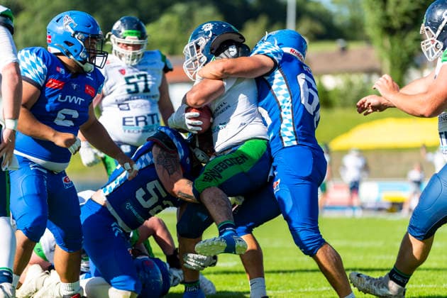 Touchdown Anthony Green (WR, Straubing Spiders, 7) GER, Allgaeu Comets vs Straubing Spiders, American Football, GFL, Saison 2026, Week 06, 13.06.2026 GER, Allgaeu Comets vs Straubing Spiders, American Football, GFL, Saison 2026, Week 06, 13.06.2026 Kempten