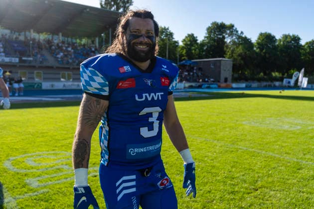 Ruaraidh Macdonald (Allgaeu Comets, DB, 3) nach Schlusspfiff GER, Allgaeu Comets vs Straubing Spiders, American Football, GFL, Saison 2026, Week 06, 13.06.2026 GER, Allgaeu Comets vs Straubing Spiders, American Football, GFL, Saison 2026, Week 06, 13.06.2026 Kempten