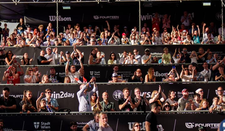 BASKETBALL - FIBA 3x3 World Tour VIENNA,AUSTRIA,13.JUN.26 - BASKETBALL - FIBA 3x3 World Tour. Image shows fans.  GEPAxpictures xEdgarxEisner
