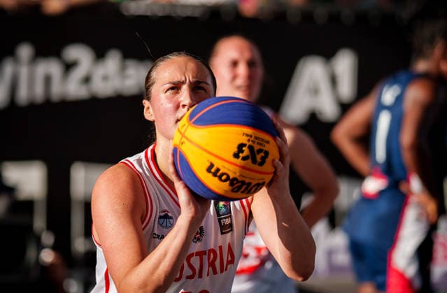 BASKETBALL - FIBA 3x3 World Tour VIENNA,AUSTRIA,13.JUN.26 - BASKETBALL - FIBA 3x3 World Tour. Image shows Alexia Allesch (AUT).  GEPAxpictures xEdgarxEisner